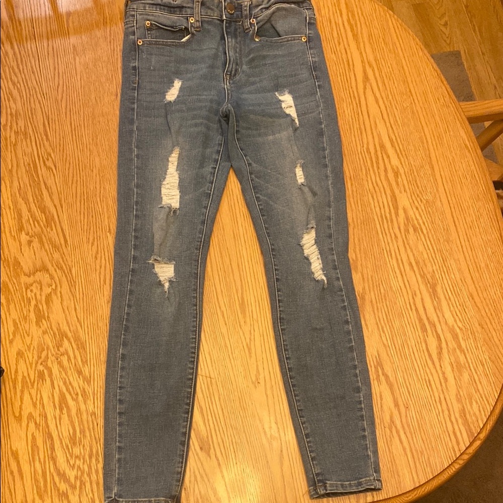 Distressed Blue Women's Jeans